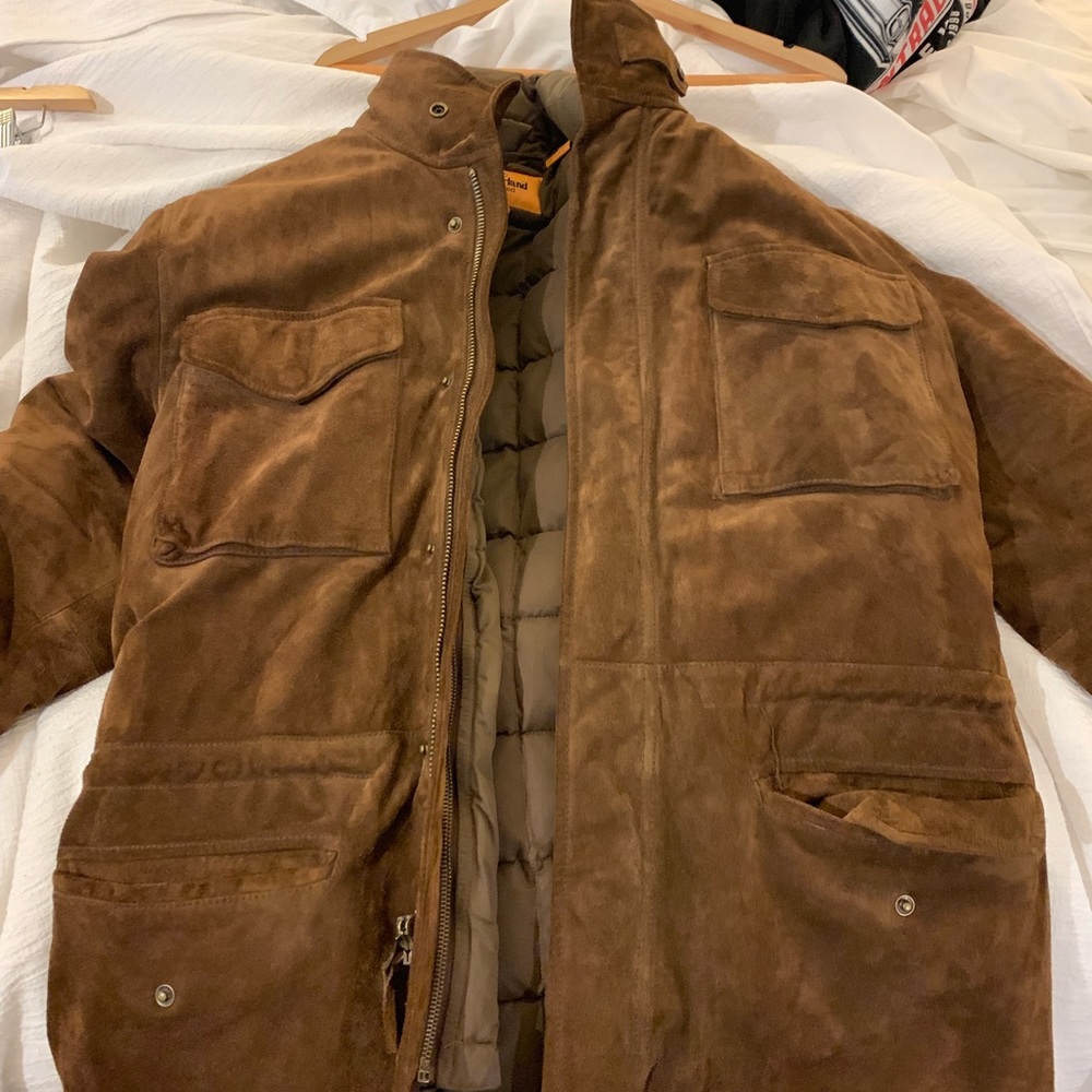 TIMBERLAND LEATHER COAT WITH PUFFER (medium)